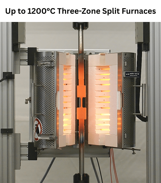 (2)Up to 1200°C Three Zone Split Furnaces